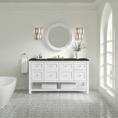 James Martin Vanities Breckenridge 60" Bright White Single Vanity With 3cm Phantome Eclos Top