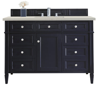 James Martin Vanities Brittany 48" Victory Blue Single Vanity With 3 CM Siberian Silestone Top and FreePower Wireless Charger
