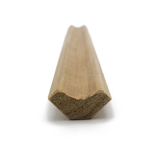 PROSAUNAS Thermo-Aspen 1" x 2" x 1' Natural Thermo-Aspen Wood SI Profile, Inside Corner Trim Cove Moulding