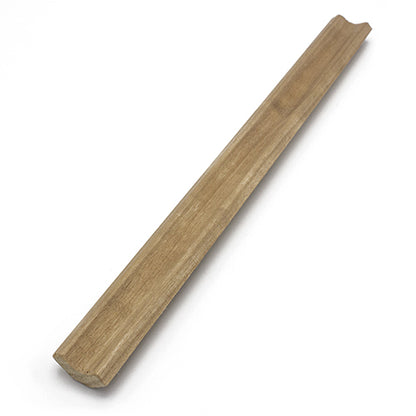 PROSAUNAS Thermo-Aspen 1" x 2" x 8' Natural Thermo-Aspen Wood SI Profile, Inside Corner Trim Cove Moulding
