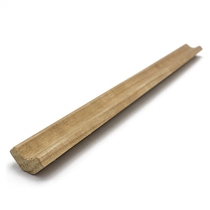 PROSAUNAS Thermo-Aspen 1" x 2" x 1' Natural Thermo-Aspen Wood SI Profile, Inside Corner Trim Cove Moulding