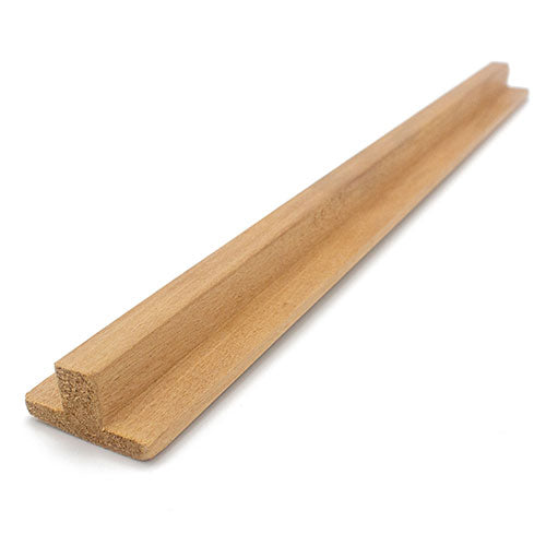 PROSAUNAS Thermo-Aspen 1" x 2" x 1' Natural Aspen Wood T-Moulding Sauna Trim