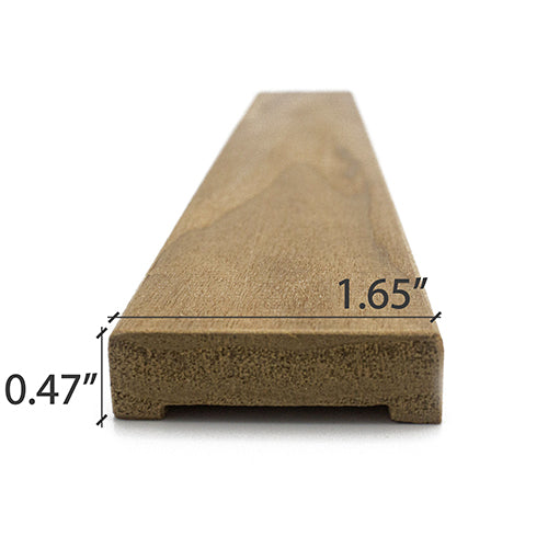 PROSAUNAS Thermo-Aspen 1" x 2" x 8' Natural Thermo-Aspen Wood UK Profile Door Trim Casing