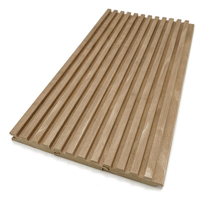 PROSAUNAS Thermo-Aspen Groove-S 1" x 3" x 10' Natural Aspen Wood Tongue & Groove Sauna Wall Paneling