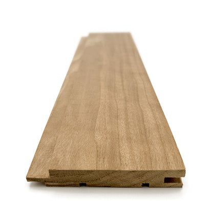 PROSAUNAS Thermo-Aspen 1" x 4" x 8' Natural Aspen Wood Tongue & Groove, STS4 Profile Sauna Wall Panelling