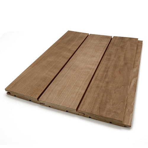 PROSAUNAS Thermo-Aspen 1" x 4" x 1' Natural Aspen Wood Tongue & Groove, STS4 Profile Sauna Wall Panelling
