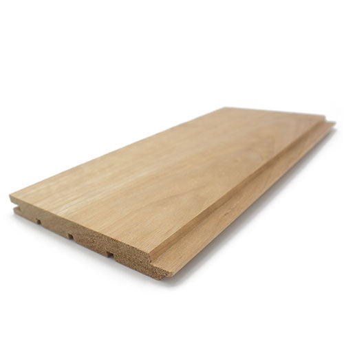 PROSAUNAS Thermo-Aspen 1" x 5" x 8' Natural Aspen Wood Tongue & Groove, STS4 Profile Sauna Wall Panelling
