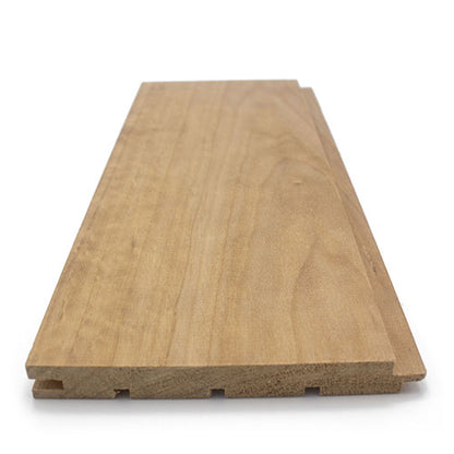 PROSAUNAS Thermo-Aspen 1" x 5" x 10' Natural Aspen Wood Tongue & Groove, STS4 Profile Sauna Wall Panelling