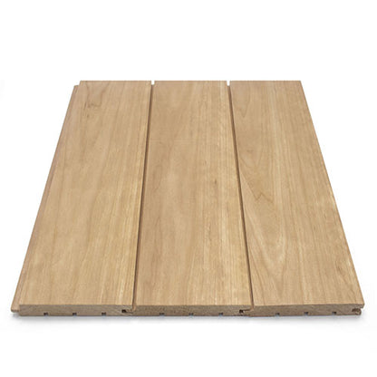 PROSAUNAS Thermo-Aspen 1" x 5" x 10' Natural Aspen Wood Tongue & Groove, STS4 Profile Sauna Wall Panelling
