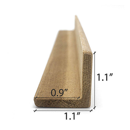 PROSAUNAS Thermo-Aspen 2" x 2" x 1' Natural Thermo-Aspen Wood VA Profile, Outside Corner Trim Angle Moulding
