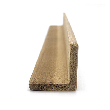 PROSAUNAS Thermo-Aspen 2" x 2" x 1' Natural Thermo-Aspen Wood VA Profile, Outside Corner Trim Angle Moulding