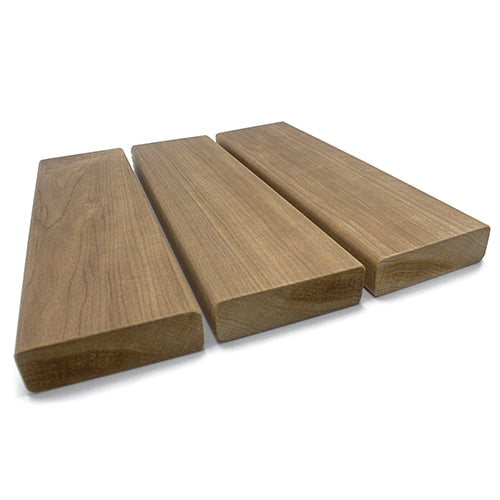 PROSAUNAS Thermo-Aspen 2" x 4" x 1' Natural Aspen Wood Smooth 4 Sides Eased Edges, SHP Profile Sauna Bench Material