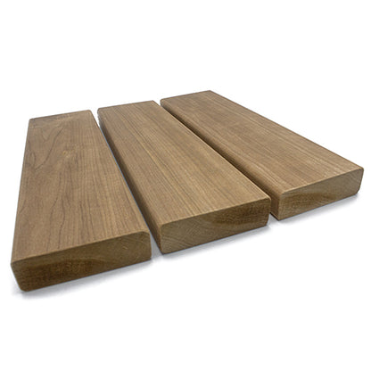 PROSAUNAS Thermo-Aspen 2" x 4" x 4' Natural Aspen Wood Smooth 4 Sides Eased Edges, SHP Profile Sauna Bench Material
