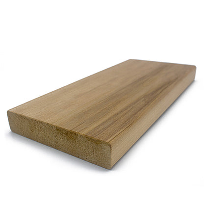 PROSAUNAS Thermo-Aspen 2" x 6" x 1' Natural Aspen Wood Smooth 4 Sides, Eased Edges, Square-Edge Hidden Profile Sauna Bench Material