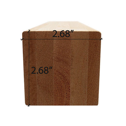 PROSAUNAS Thermo-Aspen 3" x 3" x 1' Natural Aspen Wood Smooth 4 Sides, Eased Edges, Square-Edge Hidden Profile Sauna Bench & Support Material