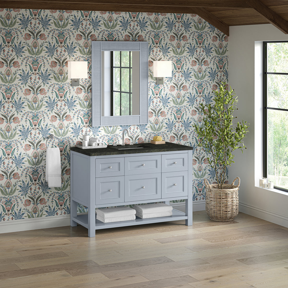 James Martin Vanities Breckenridge 48" Serenity Blue Single Vanity With 3cm Phantome Eclos Top