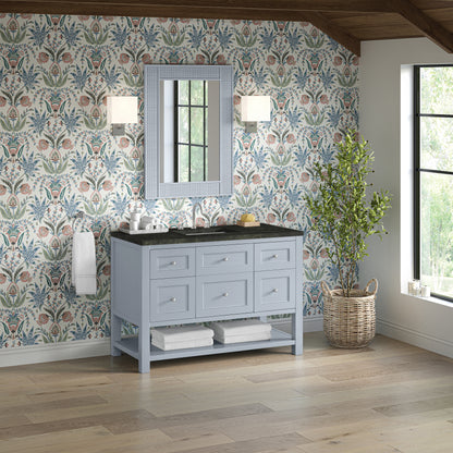 James Martin Vanities Breckenridge 48" Serenity Blue Single Vanity With 3cm Phantome Eclos Top