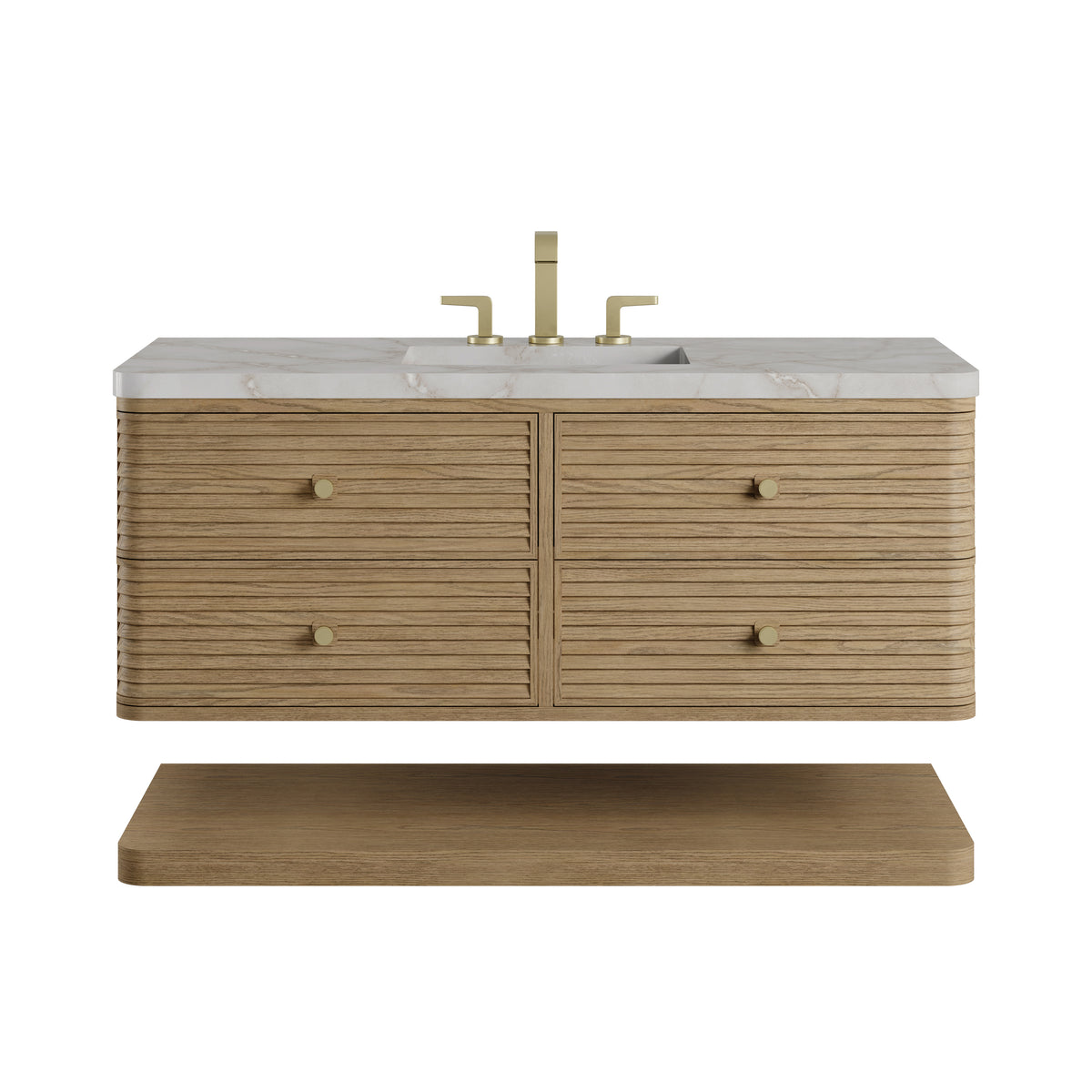 James Martin Vanities Allamari 48" Dune Mist Single Vanity With 3 CM Victorian Silver Top and FreePower Wireless Charger