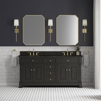 James Martin Vanities Brookfield 72" Black Onyx Double Vanity With 3 CM Phantome Eclos Top