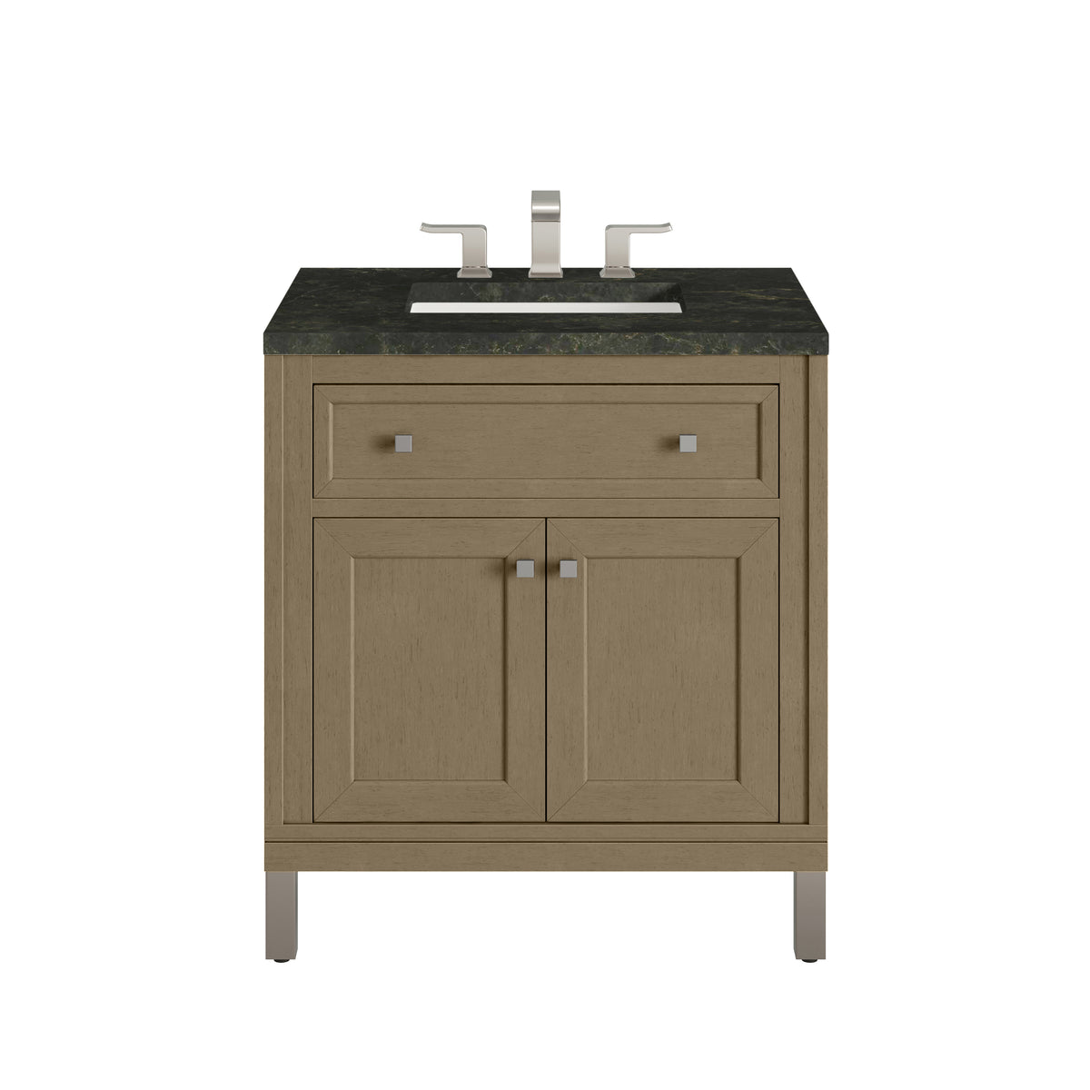 James Martin Vanities Chicago 30" Walnut Whisper Single Vanity With 3 CM Phantome Eclos Top