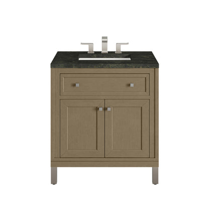 James Martin Vanities Chicago 30" Walnut Whisper Single Vanity With 3 CM Phantome Eclos Top