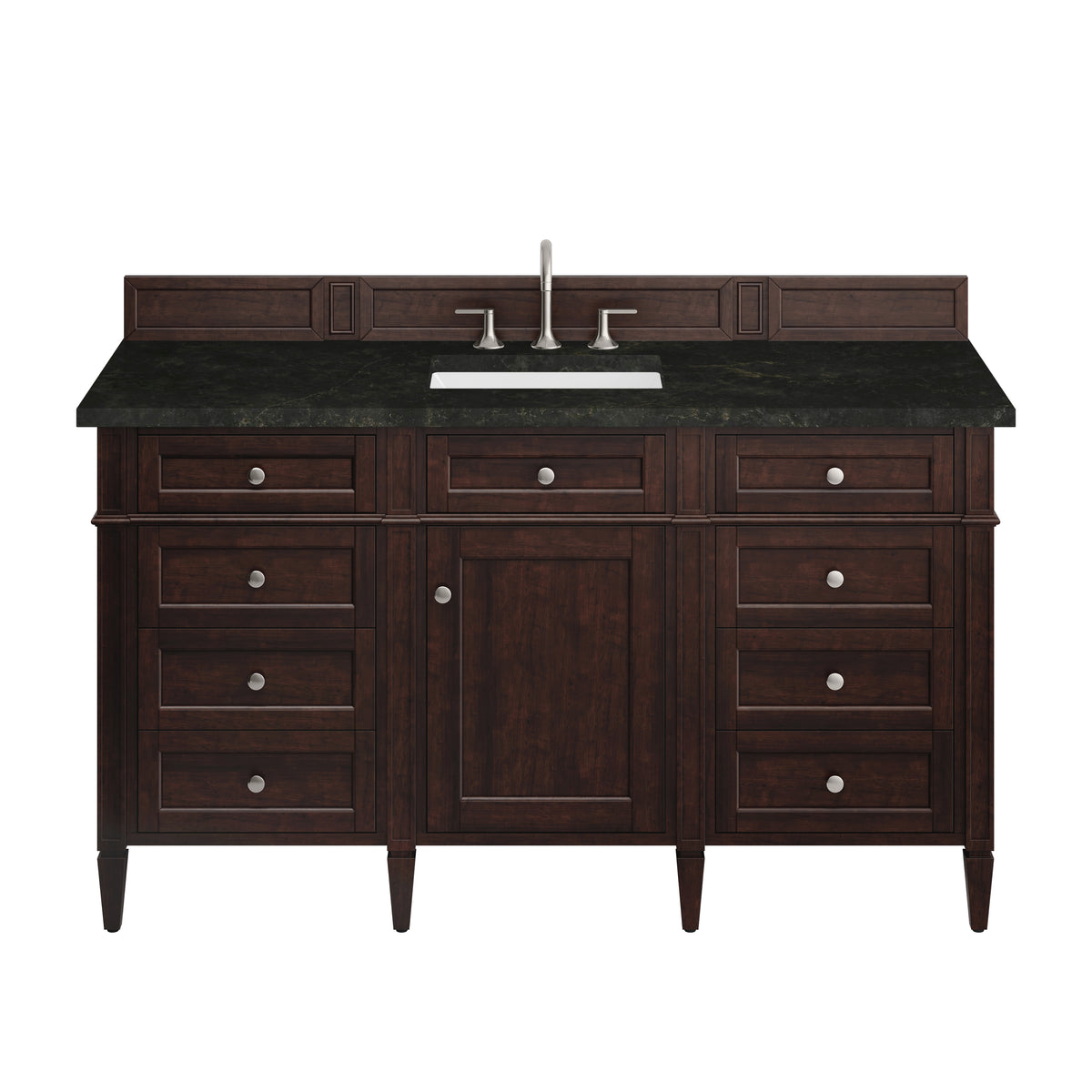 James Martin Vanities Brittany 60" Burnished Mahogany Single Vanity With 3 CM Phantome Eclos Top
