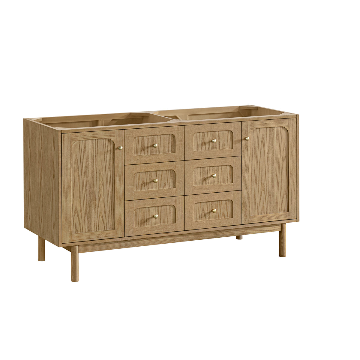 James Martin Vanities Laurent 60" Light Natural Oak Double Vanity Light