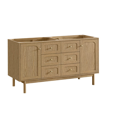 James Martin Vanities Laurent 60" Light Natural Oak Double Vanity Light