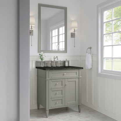 James Martin Vanities Brittany 30" Urban Gray Single Vanity With 3 CM Phantome Eclos Top