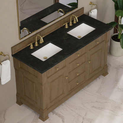 James Martin Vanities Brookfield 60" Pecan Double Vanity With 3 CM Phantome Eclos Top