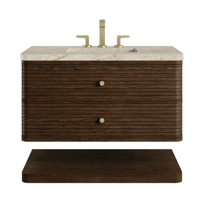 James Martin Vanities Allamari 36" Sable Single Vanity With 3 CM Tajnar Eclos Top
