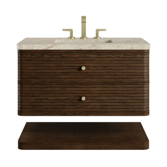 James Martin Vanities Allamari 36" Sable Single Vanity With 3 CM Tajnar Eclos Top