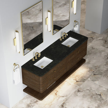 James Martin Vanities Allamari 72" Sable Double Vanity With 3 CM Phantome Eclos Top