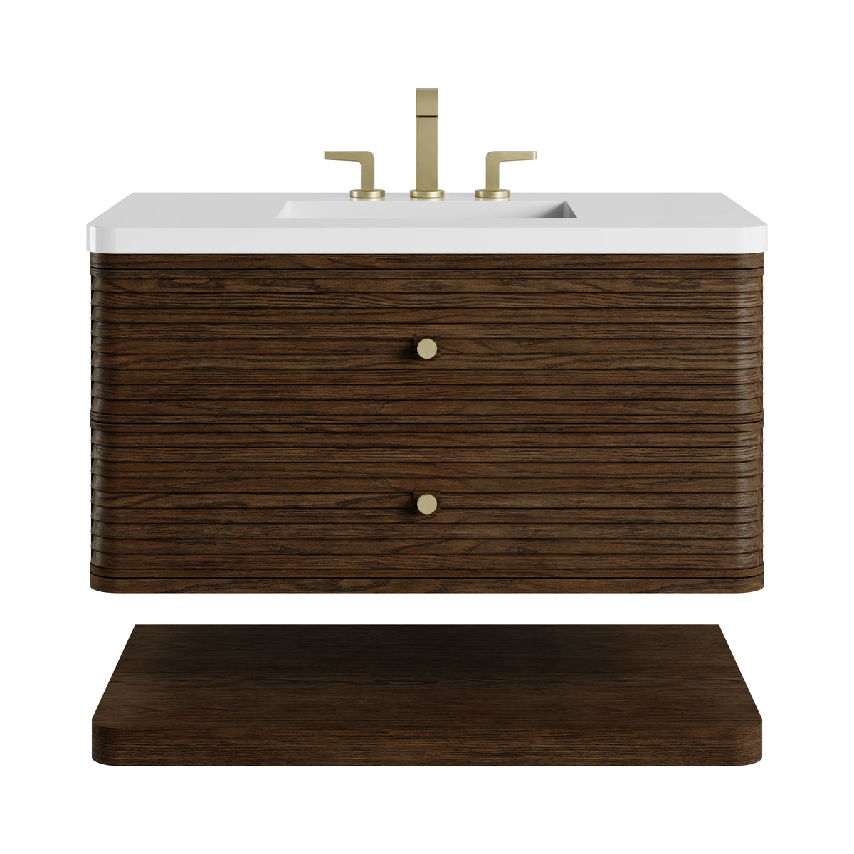 James Martin Vanities Allamari 36" Sable Single Vanity With 3 CM White Zeus Silestone Top