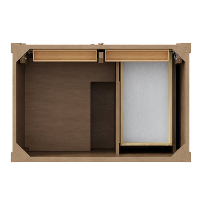 James Martin Vanities Brittany 36" Pecan Single Vanity With 3 CM Carrara Marble Top