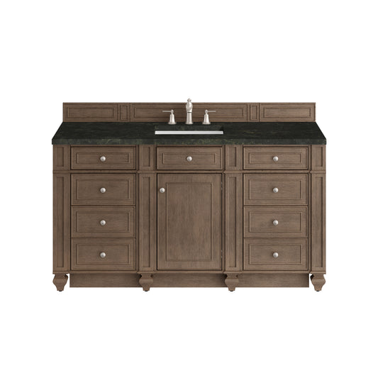 James Martin Vanities Bristol 60" Whitewashed Walnut Single Vanity With 3 CM Phantome Eclos Top