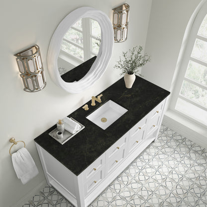 James Martin Vanities Breckenridge 60" Bright White Single Vanity With 3cm Phantome Eclos Top