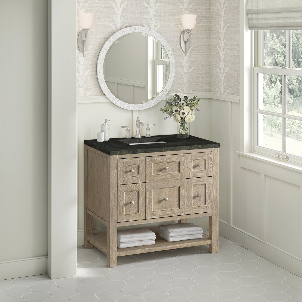 James Martin Vanities Breckenridge 36" Whitewashed Oak Single Vanity With 3cm Phantome Eclos Top