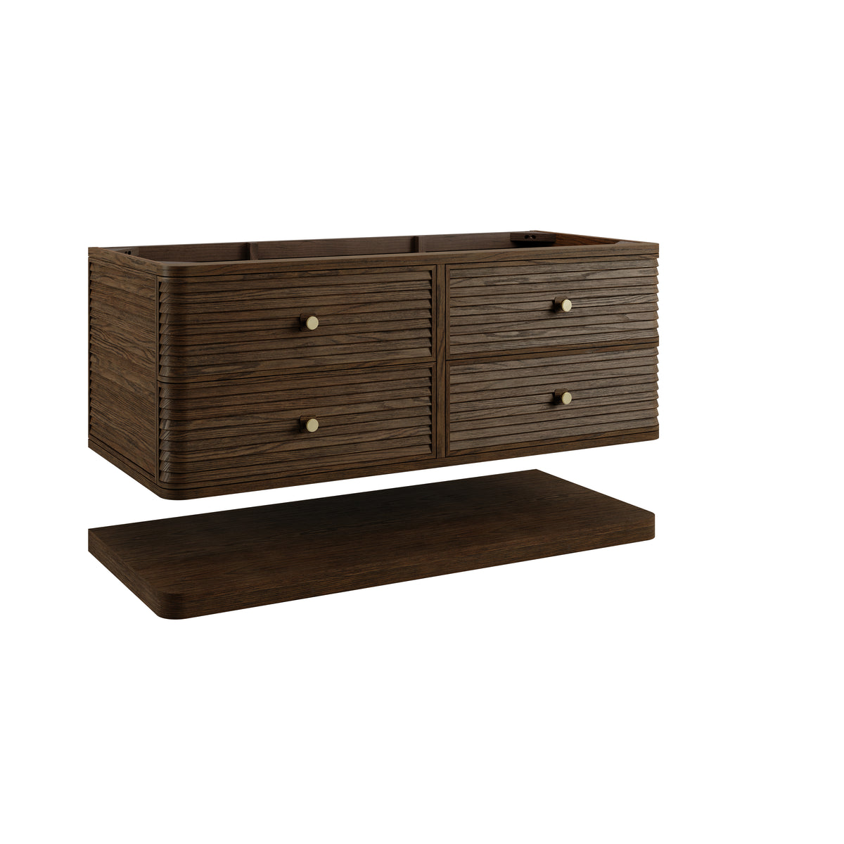 James Martin Vanities Allamari 48" Sable Single Vanity With 3 CM White Zeus Silestone Top