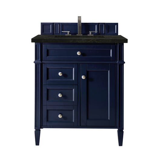 James Martin Vanities Brittany 30" Victory Blue Single Vanity With 3 CM Phantome Eclos Top