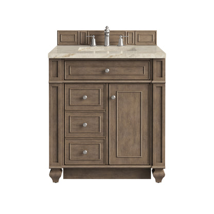 James Martin Vanities Bristol 30" Whitewashed Walnut Single Vanity With 3 CM Tajnar Eclos Top