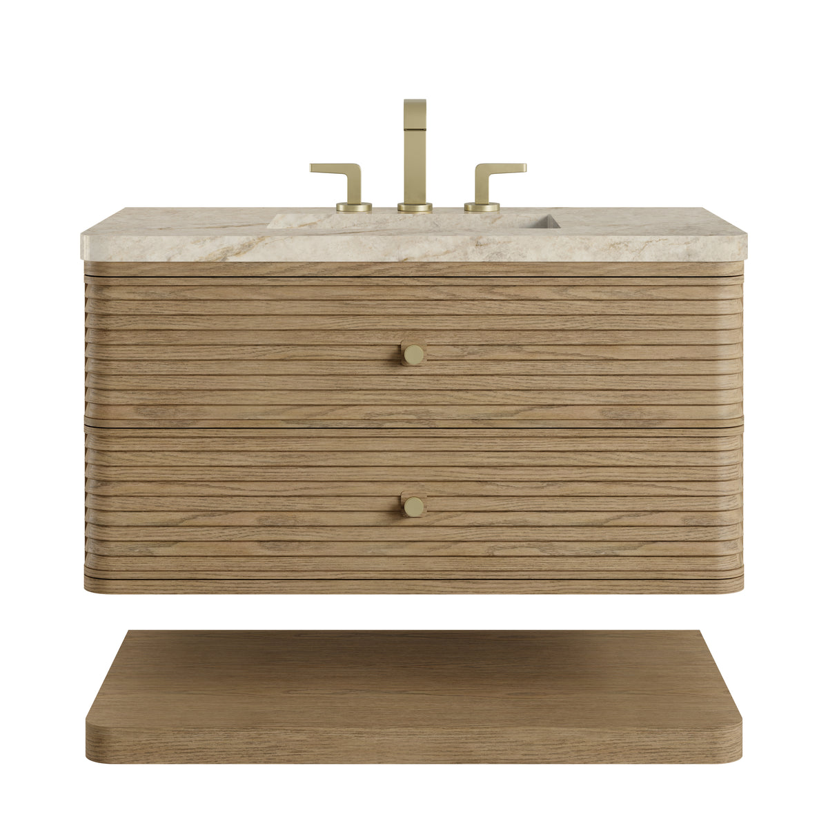 James Martin Vanities Allamari 36" Dune Mist Single Vanity With 3 CM Tajnar Eclos Top