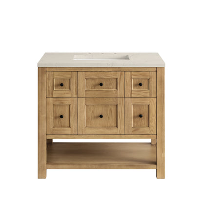 James Martin Vanities Breckenridge 36" Light Natural Oak Single Vanity With 3cm Siberian Silestone Top