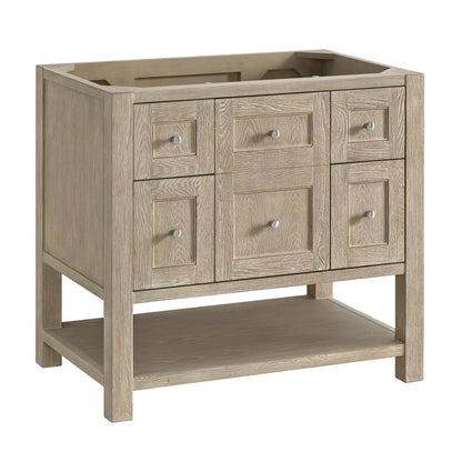 James Martin Vanities Breckenridge 36" Whitewashed Oak Single Vanity With 3cm Tajnar Eclos Top