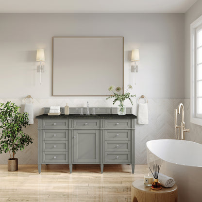 James Martin Vanities Brittany 60" Urban Gray Single Vanity With 3 CM Phantome Eclos Top