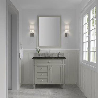 James Martin Vanities Brittany 36" Urban Gray Single Vanity With 3 CM Phantome Eclos Top