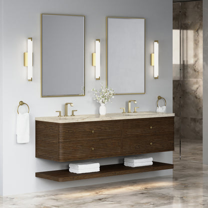 James Martin Vanities Allamari 72" Sable Double Vanity With 3 CM Tajnar Eclos Top