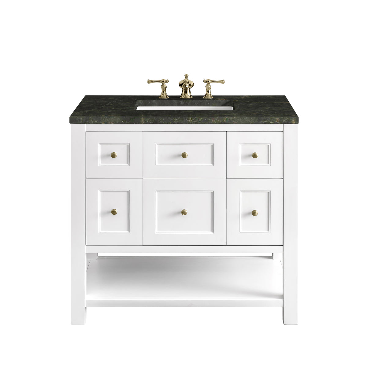 James Martin Vanities Breckenridge 36" Bright White Single Vanity With 3cm Phantome Eclos Top