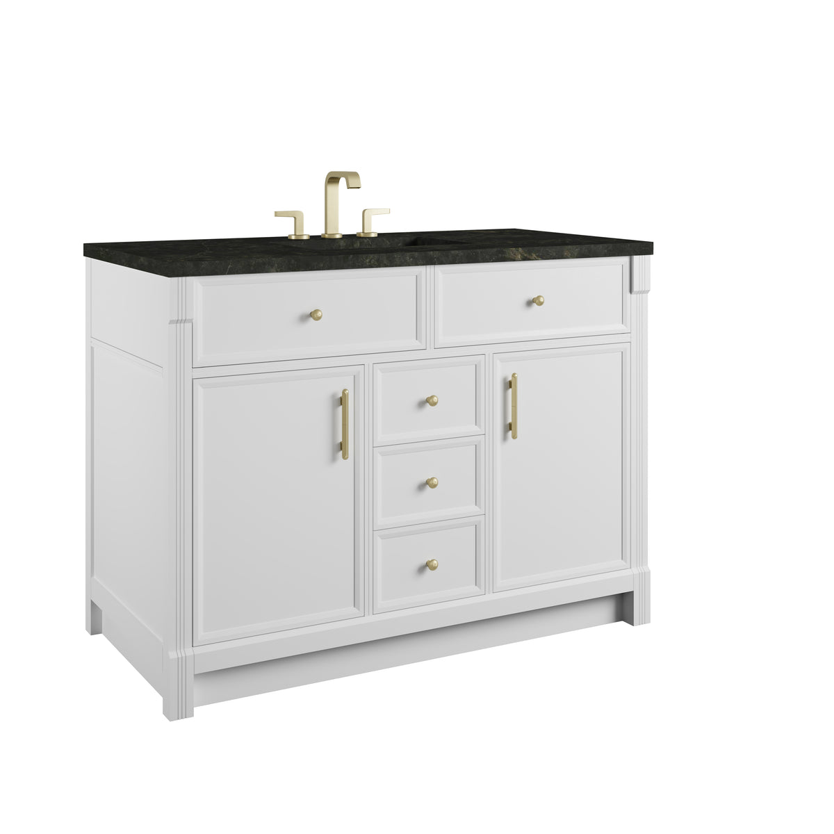 James Martin Vanities Bellshire 48" Bright White Single Vanity With 3 CM Phantome Eclos Top