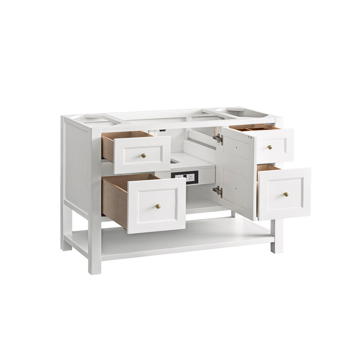 James Martin Vanities Breckenridge 48" Bright White Single Vanity With 3cm Phantome Eclos Top
